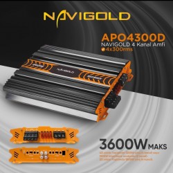 Navigold Apo4300d 4 Kanal 4x300 Rms Oto Amfi
